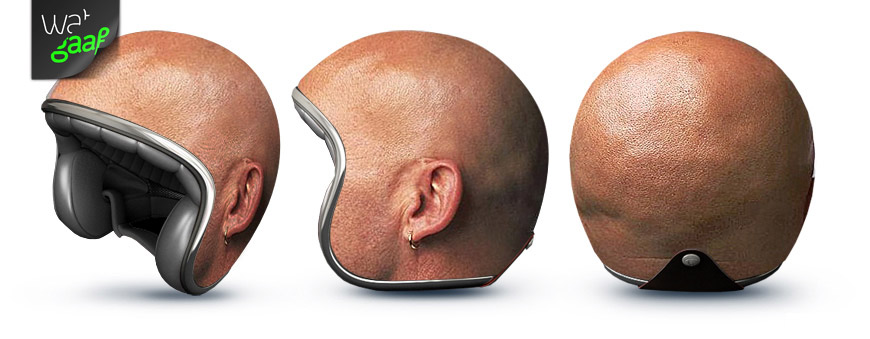 Helm-kaal-hoofd